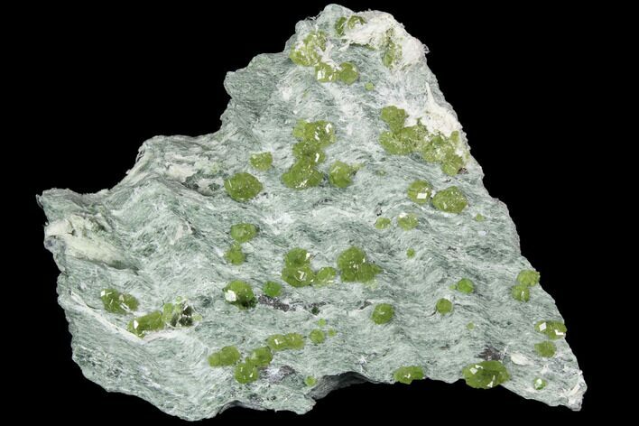 Demantoid Garnets In Serpentine Matrix - Italy #92504